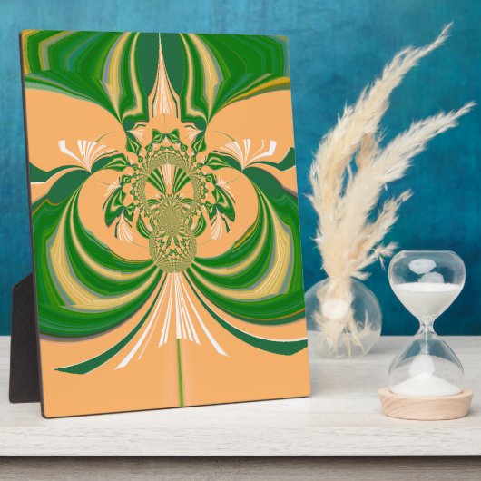 Geel groen ontwerp. fotoplaat (Zijkant)