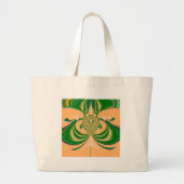 Geel groen ontwerp. grote tote bag (Voorkant)