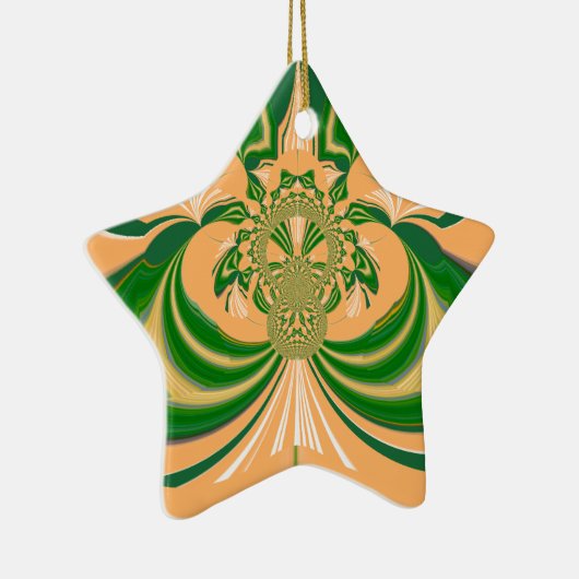 Geel groen ontwerp. keramisch ornament (Rechts)