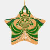 Geel groen ontwerp. keramisch ornament (Voorkant)