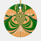 Geel groen ontwerp. keramisch ornament (Voorkant)