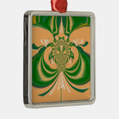 Geel groen ontwerp. metalen ornament (Rechts)