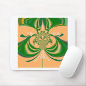 Geel groen ontwerp. muismat (Met muis)