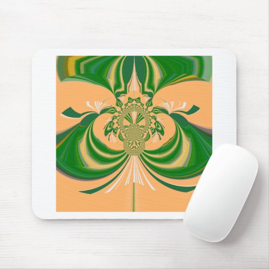 Geel groen ontwerp. muismat (Met muis)