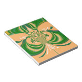 Geel groen ontwerp. notitieblok (Schuin)