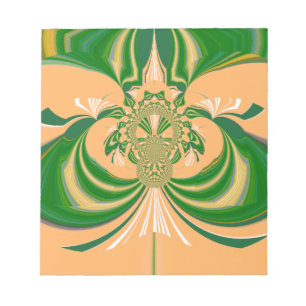 Geel groen ontwerp. notitieblok