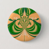 Geel groen ontwerp. ronde button 5,7 cm (Voorkant)