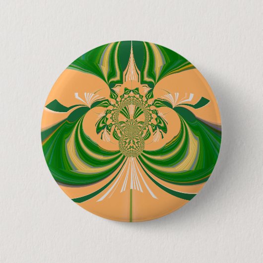 Geel groen ontwerp. ronde button 5,7 cm (Voorkant)
