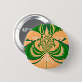 Geel groen ontwerp. ronde button 5,7 cm (Voorkant /achterkant)