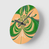 Geel groen ontwerp. ronde klok (Hoek)