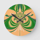 Geel groen ontwerp. ronde klok (Voorkant)