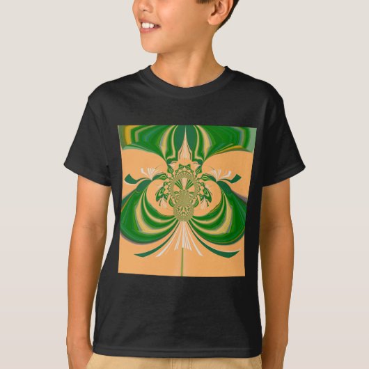 Geel groen ontwerp. t-shirt (Voorkant)