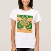 Geel groen ontwerp. t-shirt (Voorkant)