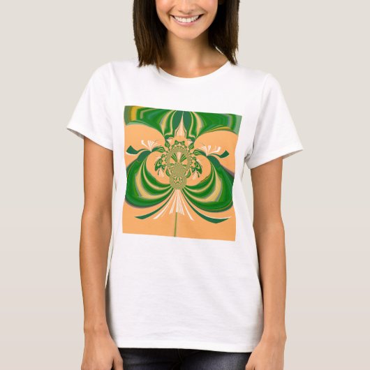 Geel groen ontwerp. t-shirt (Voorkant)