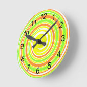 Geel, groen, Oranje Abstracte Ronde Klok (Hoek)