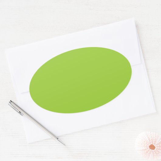 Geel groen ovale sticker (Envelop)