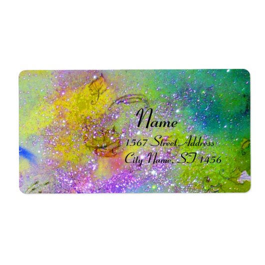 Geel groen paars etiket (Voorkant)