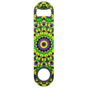 Geel, groen, Paarse Mandala Speed Flessenopener