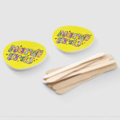 Geel Groen Paarse Mardi Gras Handwaaier (Niet-gemonteerd)