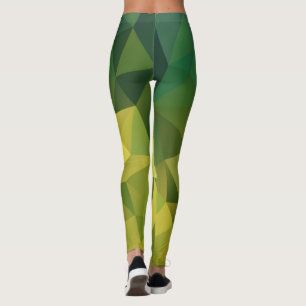 Geel groen patroon leggings