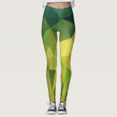 Geel groen patroon leggings (Voorkant)