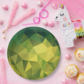 Geel groen patroon papieren bordje (Feest)