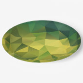 Geel groen patroon papieren bordje (Gekanteld)