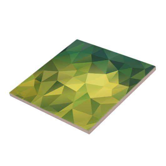 Geel groen patroon tegeltje (Zijkant)