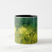 Geel groen patroon tweekleurige koffiemok (Center)