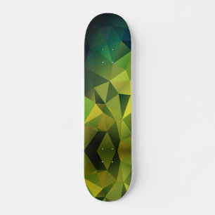 Geel groen patroon, veelhoek persoonlijk skateboard