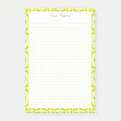Geel Groen Puntnet Lay-out College Plan Planner Post-it® Notes (Voorkant)