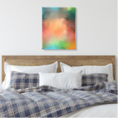 Geel Groen Rood Blauw Moderne Abstracte Kunst Canvas Afdruk (Insitu (Slaapkamer))