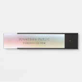 Geel groen rood blauw Paars Trendy Elegant Modern Deurbordje (Voorkant)