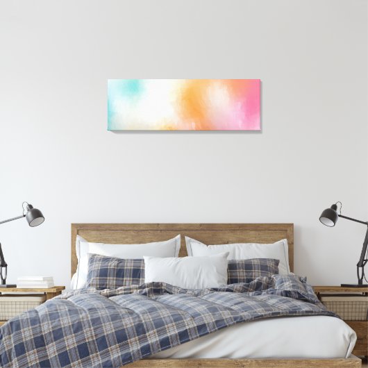 Geel Groen Rood Roze Blauw Paars Abstracte Kunst Canvas Afdruk (Insitu (Slaapkamer))