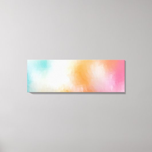 Geel Groen Rood Roze Blauw Paars Abstracte Kunst Canvas Afdruk (Voorkant)