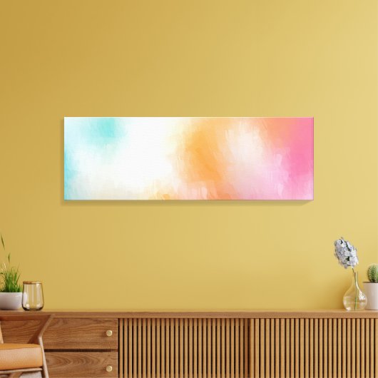 Geel Groen Rood Roze Blauw Paars Abstracte Kunst Canvas Afdruk (Insitu (Woonkamer))