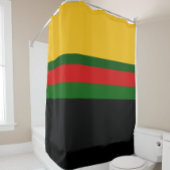 Geel Groen Rood Zwart Kleur Block Design Douchegordijn