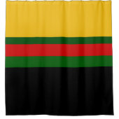 Geel Groen Rood Zwart Kleur Block Design Douchegordijn (Voorkant)