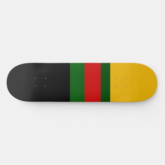 Geel Groen Rood Zwart Kleur Block Design Persoonlijk Skateboard (Horizontaal)