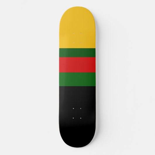 Geel Groen Rood Zwart Kleur Block Design Persoonlijk Skateboard (Voorkant)