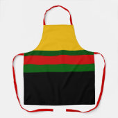 Geel Groen Rood Zwart Kleur Block Design Schort (Voorkant)