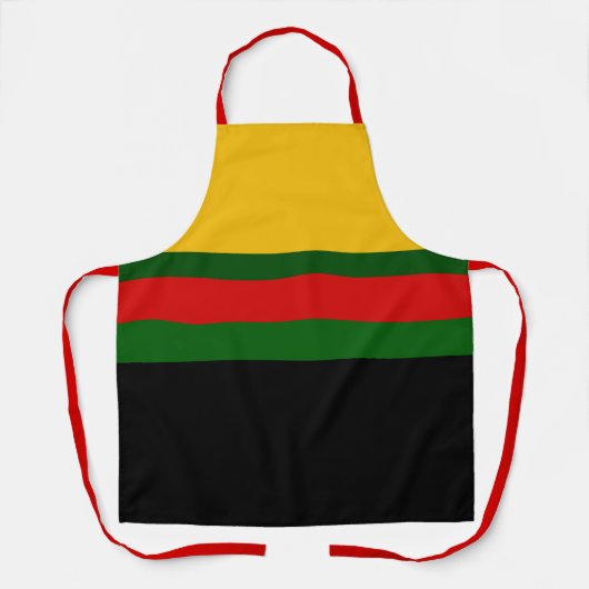 Geel Groen Rood Zwart Kleur Block Design Schort (Voorkant)