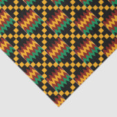 Geel, groen, rood, zwart Kwanzaa Kente doek Tissuepapier (Detail)