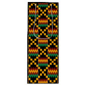 Geel, groen, rood, zwart Kwanzaa Kente doek Wijn Cadeautas (Voorkant)