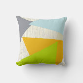 Geel Groen Sinaasappel en Tan Modern Geometric Kussen (Voorkant)