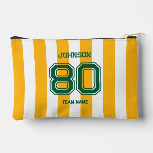 Geel Groen Sport Team Custom Naam Team Etui (Achterkant)