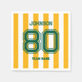Geel Groen Sport Team Custom Naam Team Servet (Voorkant)