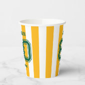 Geel & Groen Sportteam Aangepaste Naam Team Papieren Bekers (Links)