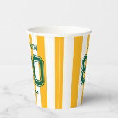 Geel & Groen Sportteam Aangepaste Naam Team Papieren Bekers (Rechts)