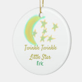 Geel groen twinkle Twinkle Little Star voeg naam t Keramisch Ornament (Links)